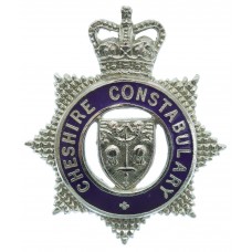 Cheshire Constabulary Senior Officer's Enamelled Cap Badge - Queen's Crown