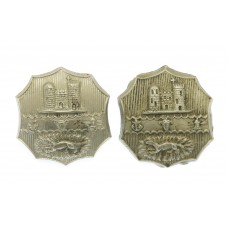 Pair of Dudley Borough Police White Metal Collar Badges