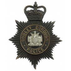 Dudley Borough Police Night Helmet Plate - Queen's Crown