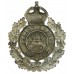 Dudley Borough Police Chrome Wreath Helmet Plate - King's Crown