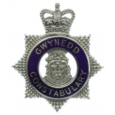 Gwynedd Constabulary Senior Officer's Enamelled Cap Badge - Queen's Crown