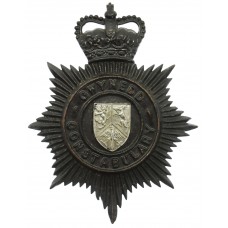 Gwynedd Constabulary Night Helmet Plate - Queen's Crown