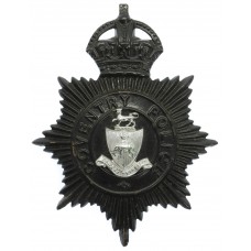 Coventry Police Black Helmet Plate - King's Crown