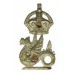 Leicester City Police White Metal Cap Badge - King's Crown