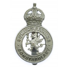 Somersetshire Constabulary Cap Badge - King's Crown