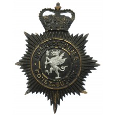 Somersetshire Constabulary Night Helmet Plate - Queen's Crown