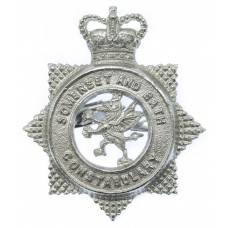 Somerset and Bath Constabulary Cap Badge - Queen's Crown