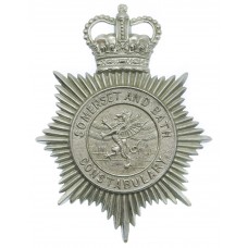 Somerset and Bath Constabulary Helmet Plate - Queen's Crown