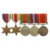 WW2 South African Medal Group of Five - Pte. / Spr. S.J. Odendaal, Imperial Light Horse & S.A.E.C.