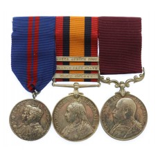 1911 Coronation Medal, Queen's South Africa Medal (3 Clasps - Cape Colony, Orange Free State, South Africa 1902) and Edward VII Long Service & Good Conduct Medal - Quartermaster Sergeant (Honourary Captain) J. Walter, 5th Bn. Rifle Brigade  