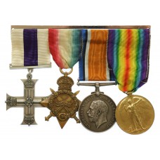 WW1 Military Cross, 1914-15 Star, British War Medal & Victory Medal Group of Four - Lieut. W. Reid, Royal Marine Engineers (Royal Naval Division) & Royal Engineers