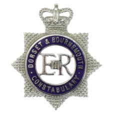 Dorset & Bournemouth Constabulary Senior Officer's Enamelled Cap Badge - Queen's Crown