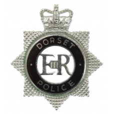 Dorset Police Senior Officer's Enamelled Cap Badge - Queen's Crow