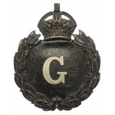 Gloucestershire Constabulary Black Wreath Helmet Plate - King's Crown