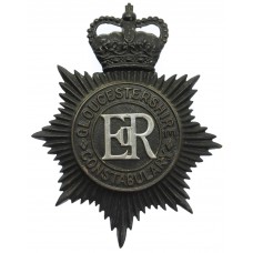 Gloucestershire Constabulary Night Helmet Plate - Queen's Crown