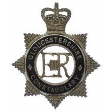 Gloucestershire Constabulary Senior Officer's Sterling Silver & Enamel Cap Badge - Queen's Crown