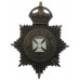 Wiltshire Constabulary Black Helmet Plate - King's Crown