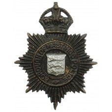 Hastings Borough Police Night Helmet Plate - King's Crown