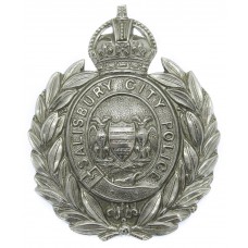 Salisbury City Police Wreath Cap Badge - King's Crown