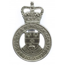 Derby County & Borough Constabulary Cap Badge - Queen's Crown