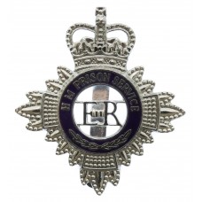 H.M. Prison Service Enamelled Cap Badge - Queen's Crown