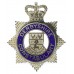 Derbyshire Constabulary Senior Officer's Silvered & Enamel Cap Badge - Queen's Crown