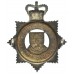 Derbyshire Constabulary Senior Officer's Silvered & Enamel Cap Badge - Queen's Crown