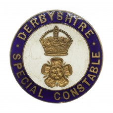 Derbyshire Special Constabulary Enamelled Lapel Badge - King's Crown