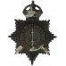Derbyshire Constabulary Black Hemet Plate - King's Crown