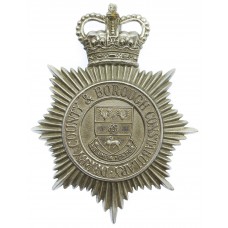 Derby County & Borough Constabulary Helmet Plate - Queen's Cr