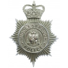 Middlesbrough Borough Police Helmet Plate - Queen's Crown