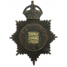 Hastings Borough Police Night Helmet Plate - King's Crown