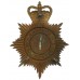 Gwynedd Constabulary Night Helmet Plate - Queen's Crown