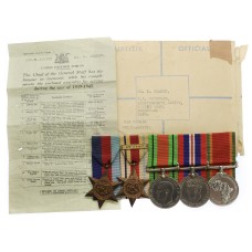 WW2 South African Medal Group of Five - Pte. M. Shandt, Cape Corps