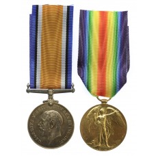 WW1 British War & Victory Medal Pair - 2nd Lieut. C.E. Hopkins