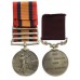Queen's South Africa Medal (3 Clasps - Defence of Ladysmith, Transvaal, Laing's Nek) and Army Long Service & Good Conduct Medal Pair - Sergeant Major W.J. Gibbs, 2nd King's Royal Rifle Corps