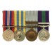 WW2 War Medal, Queen's Korea, UN Korea and GSM (Clasp - Cyprus) Medal Group of Four - Sgt. J. Parren, Royal Leicestershire Regiment - Wounded 'whilst on patrol in the Orange Grove' and Awarded C-in-C for Cyprus