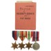 WW2 Medal Group of Four with Soldier's Service and Pay Book - Gnr. C. Baston, Royal Artillery