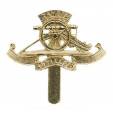Zambia Artillery Anodised (Staybrite) Beret Badge