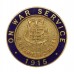 WW1 G.R. Turner Limited 1915 On War Service Enamelled Lapel Badge