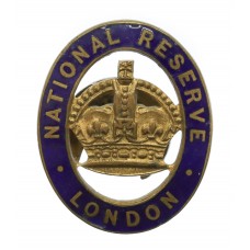 WW1 National Reserve London Enamelled Lapel Badge