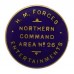Scarce WW2  H.M. Forces Entertainment Northern Command Area No.26 Enamelled Lapel Badge