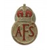 Auxiliary Fire Service (A.F.S.) Lapel Badge - King's Crown