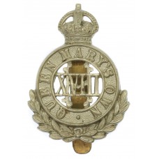 18th Hussars (Queen Mary's Own) Cap Badge - King's Crown