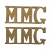 Pair of WW1 Motor Machine Gun Corps (M.M.G.) Shoulder Titles