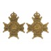 Pair of Notts & Derby Regiment (Sherwood Foresters) Collar Badges - King's Crown