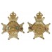 Pair of Notts & Derby Regiment (Sherwood Foresters) Collar Badges - King's Crown