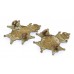 Pair of Notts & Derby Regiment (Sherwood Foresters) Collar Badges - King's Crown