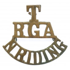 Royal Garrison Artillery North Riding Territorials (T/R.G.A./N.RIDING) Shoulder Title
