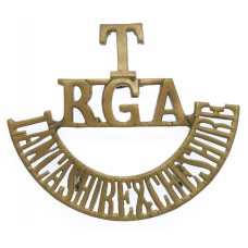 Royal Garrison Artillery Lancashire & Cheshire Territorials (T/R.G.A./LANCASHIRE&CHESHIRE) Shoulder Title